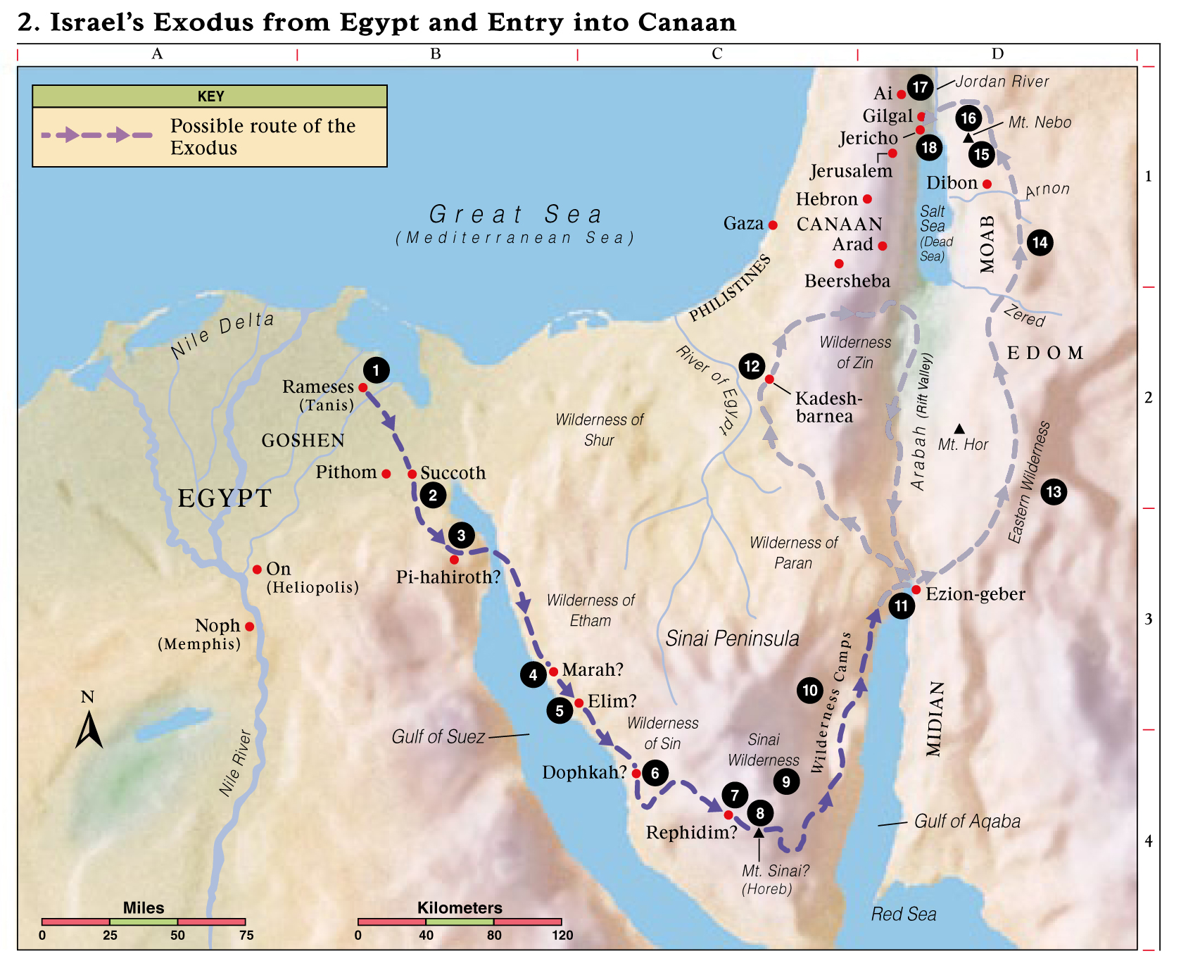 04 Map Exodus Numbers Journey The Scripture Says   04 Map Exodus Numbers Journey 