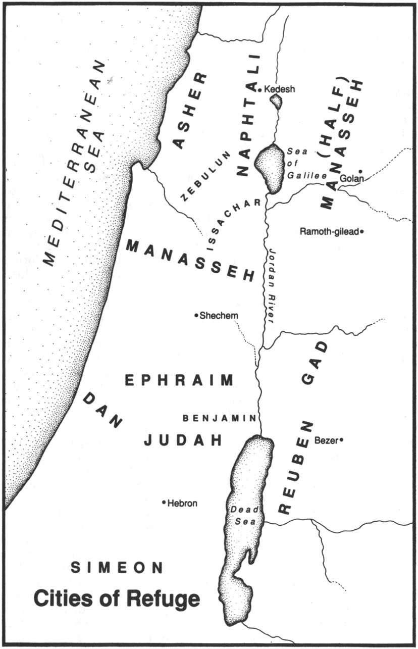06 Cities Of Refuge Map Elwell Wa Beitzel Bj 1988 Baker Encyclopedia Of The Bible 