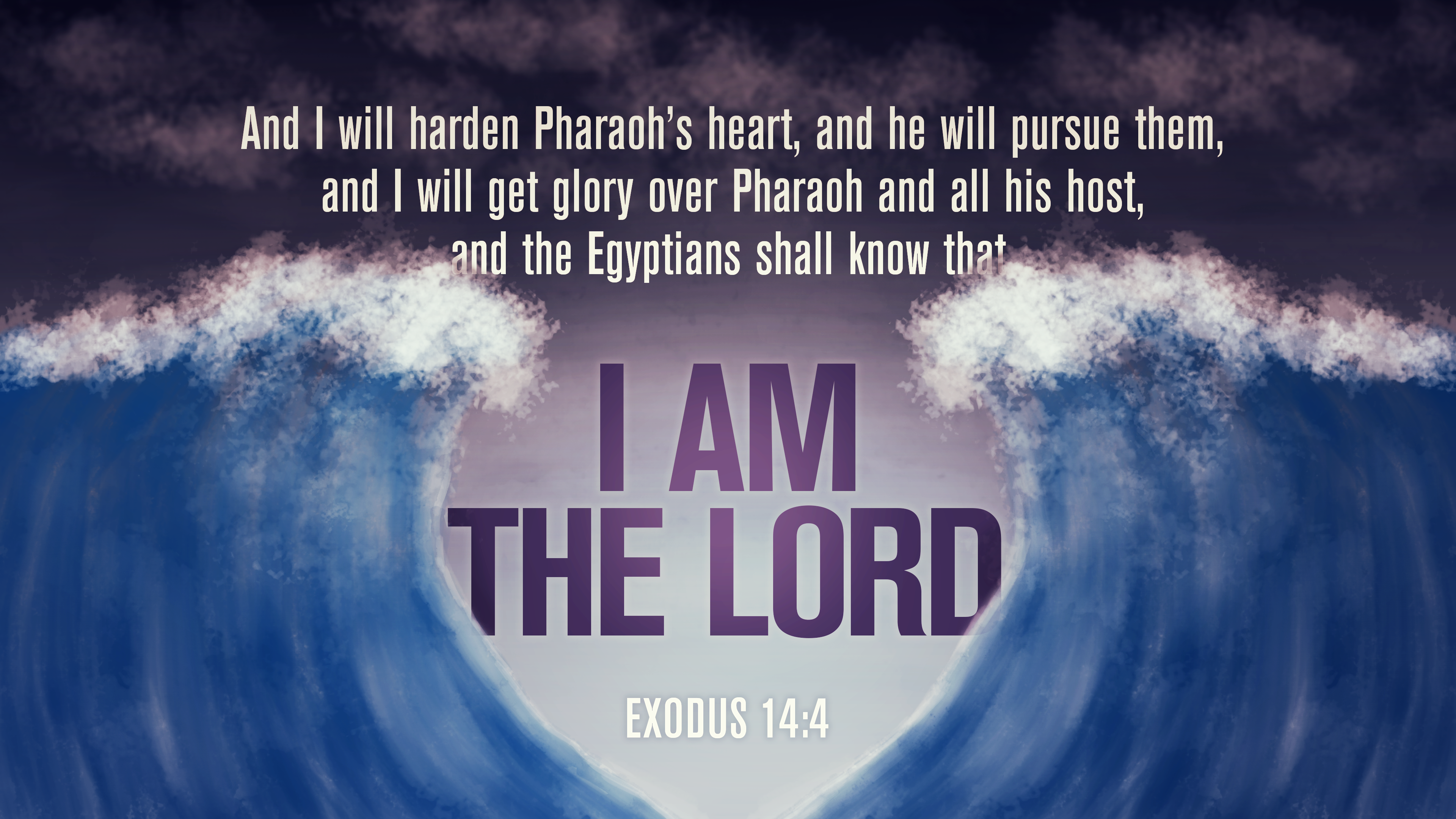 Bible Art Exodus 13-15 And I will harden Pharaoh’s heart, and he will