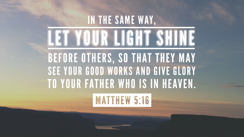Bible Art Matthew 5-6 Let your light shine before others – The Scripture  Says